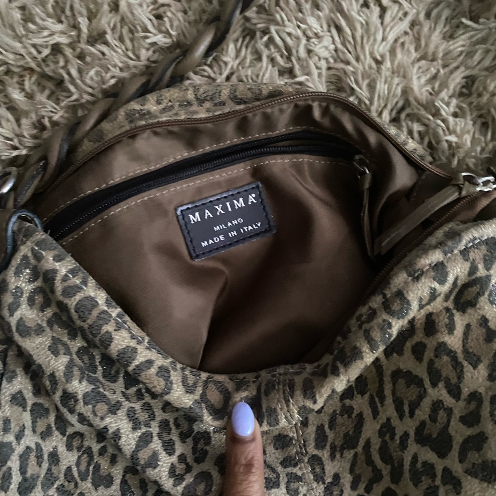 Maxima Leopard Print Genuine Leather bag.